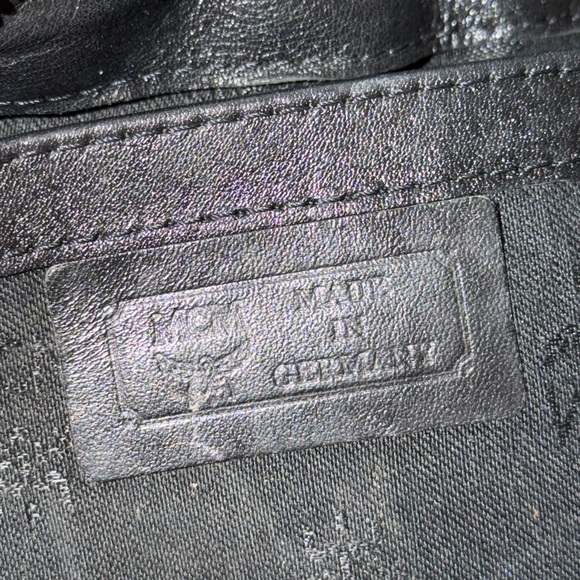 MCM Black Satchel with Gold Accents - Picture 13 of 13
